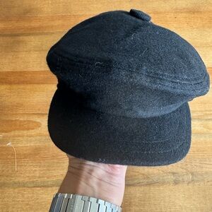 NWT Kenneth Cole Black Wool Cap